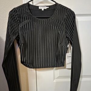 Good American Black Pleated Women's Top